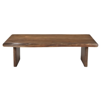 Hauser Rustic Lodge Brown Acacia Wood Rectangular Coffee Table