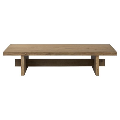Haiden Rectangular Wood Rubbed Light Oak Veneer Coffee Table
