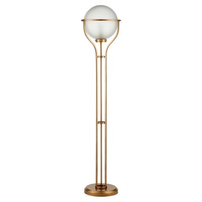 Currey & Company 8000-0182 Metropolis 65 inch 7 watt Metallic Champagne and Frosted Floor Lamp Portable Light