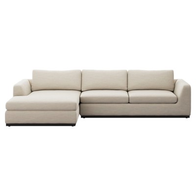 Stanley Modern Classic Beige Chaise Sectional - Left Chaise - 129"