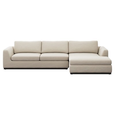 Stanley Modern Classic Beige Chaise Sectional - Right Chaise - 129"