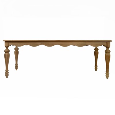 Meri Coastal Beach Natural Teak Rectangular Outdoor Dining Table - 84"
