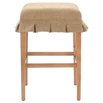 Niko Modern Classic Light Brown Pleated Oak Counter Stool