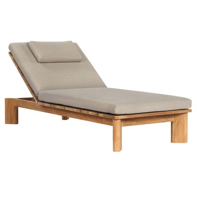 Sterling Coastal Beach Natural Teak Outdoor Chaise