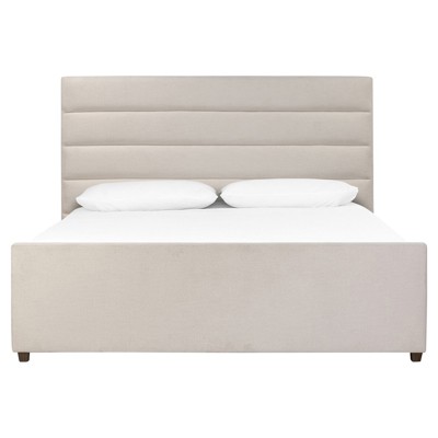 Daphne Crypton Wayfarer Snow Performance Fabric King Upholstered Bed