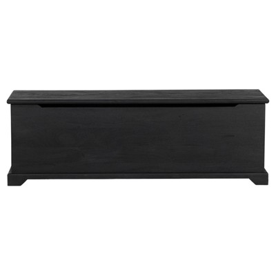 Arthur Rustic Lodge Black Reclaimed Wood Storage Bench