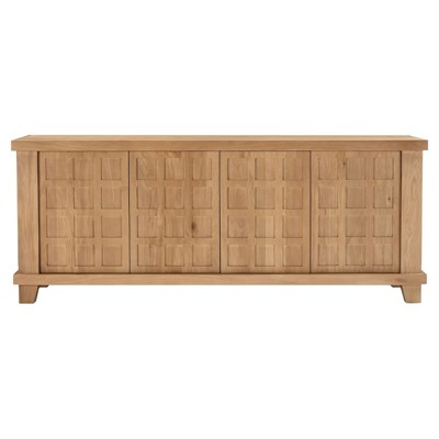 Renata Modern Classic Natural Oak Geometric Sideboard