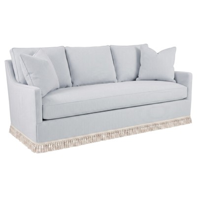 Cisco Home Rebecca Coastal Denim White Slipcovered Sofa - 84