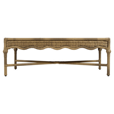 Butler Scarlett Outdoor 48 in. W Rectangular Rattan Coffee Table Brown