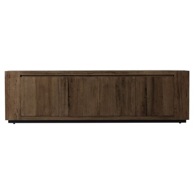 Wesson Abaso 94" Hardwood Black Ebony Rustic Wormwood Oak Media Console