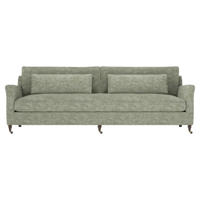 Halton Willow Green Velvet Sofa - 97"