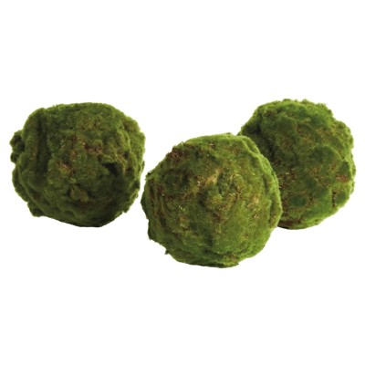 Meadow Traditional Green 7" Faux Moss Orb - Set of 3