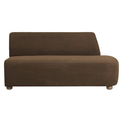 Clemence Modern Classic Brown Crypton Dining Banquette - Right Arm Facing - 72"
