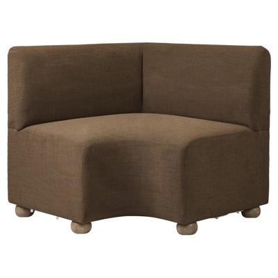 Clemence Modern Classic Brown Crypton Dining Banquette - Corner