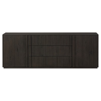 Lana Rustic Lodge Black Oak Media Console - 75"