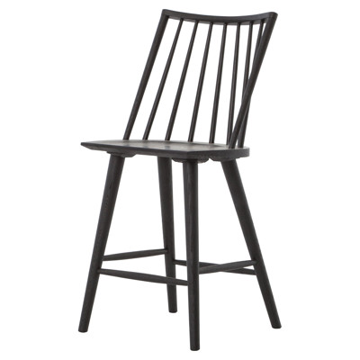Lara Rustic Lodge Black Oak Windsor Counter Stool