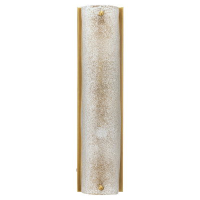 Weston Modern Classic Textured Glass Gold Metal Wall Sconce - Large