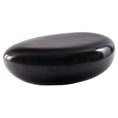 Maxim Modern Classic Gel Black Resin Outdoor Block Coffee Table - Small