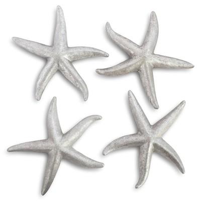 Xerxes Silver Leaf Starfish Wall Sculpture Set - Medium