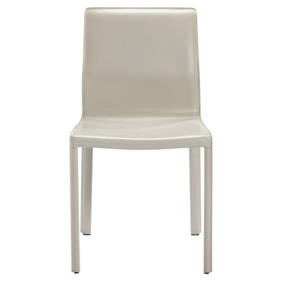 Jada Modern Classic Beige Upholstered Leather Dining Side Chair