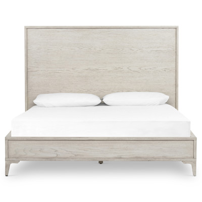 Vienna Modern Classic Vintage White Oak Wood Bed - King