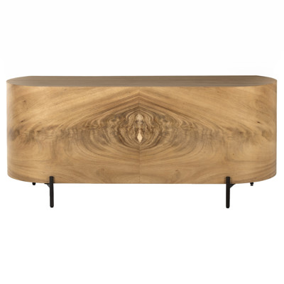 Wesson Lunas Gold Guanacaste Bronzed Iron Brown Executive Desk