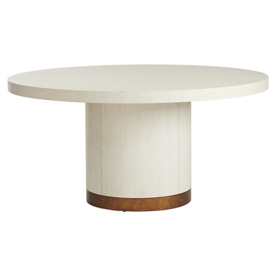 Carmel Winter White And Calais Brass Selfridge Round Dining Table