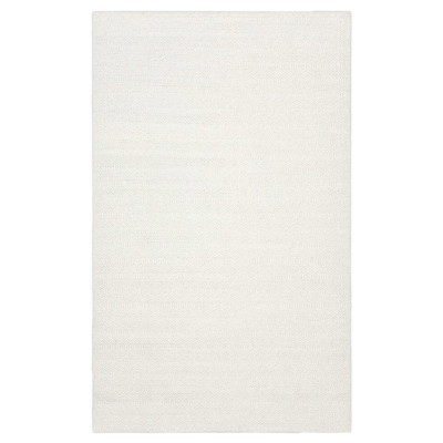 Carys Modern White Wool Diamond Patterned Rug - 8'x10'
