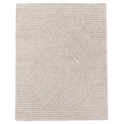 Chase Coastal Beach Beige Textured Solid Indoor Outdoor Rug - 5'x8'