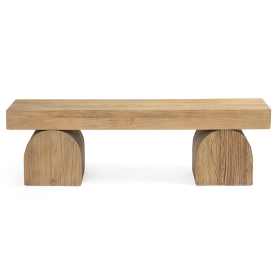 Kara Modern Classic Brown Solid Wood Bench