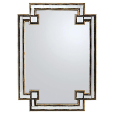 John-Richard Omega Modern Classic Silver Metal Rectangular Wall Mounted Mirror