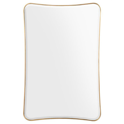 John-Richard Epernay Modern Classic Gold Metal Rectangular Wall Mounted Mirror