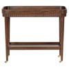 Farnsworth Updated Traditional Dark Brown Oak Bar Cart