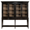 Brenda Updated Traditional Distressed Black Solid Pine Display Case