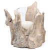Pigeon and Poodle Maringa Coastal Beach Driftwood Hurricane Candle Holder - Small