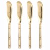 Liliana Hollywood Gold Stainless Steel Cheese Spreader - Set of 4