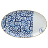 Transatlantica Global Blue Porcelain Oval Platter - Medium
