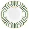 Amazonia Global Bazaar Green Porcelain Pasta Plate - Set of 4