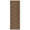 Abram Global Brown Geometric Patterned Indoor Outdoor Rug - 2'7"x7'6"