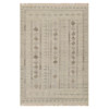 Teo Coastal Beach Cream Wool Geometric Patterned Rug - 3'6"x5'6"
