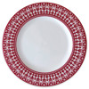 Casablanca Global Bazaar Crimson Porcelain Salad Plate