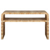 Worlds Away Marshall Modern Classic Brown Burl Rectangular Console Table