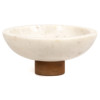 Nadine Rustic Lodge White Marble Decorative Bowl
