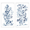 Mariz French Country Blue Botanical Diptych Painting
