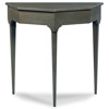 Marseille French Country Charcoal Wood Demilune Console Table