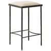 Calypso Industrial Muslin Upholstered Iron Counter Stool