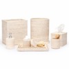 Pigeon and Poodle Dalton Coastal Beach Whitewash Rattan Bath Collection