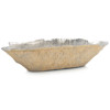 John-Richard Ormond Hollywood Polished Nickel Gold Wash Bark Oval Bowl