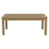 Amina Coastal Natural Teak Wood Rectangular Outdoor Coffee Table