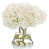 John-Richard Real Touch Hydrangeas French Concave Vase Faux Floral Arrangement
